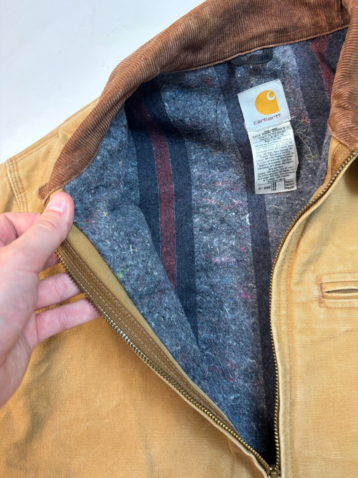 Vintage Carhartt blanket lined detroit jacket (L)
