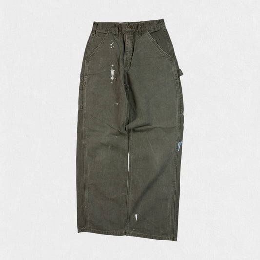 Vintage Y2K Carhartt paint splattered baggy carpenter pants (W28)