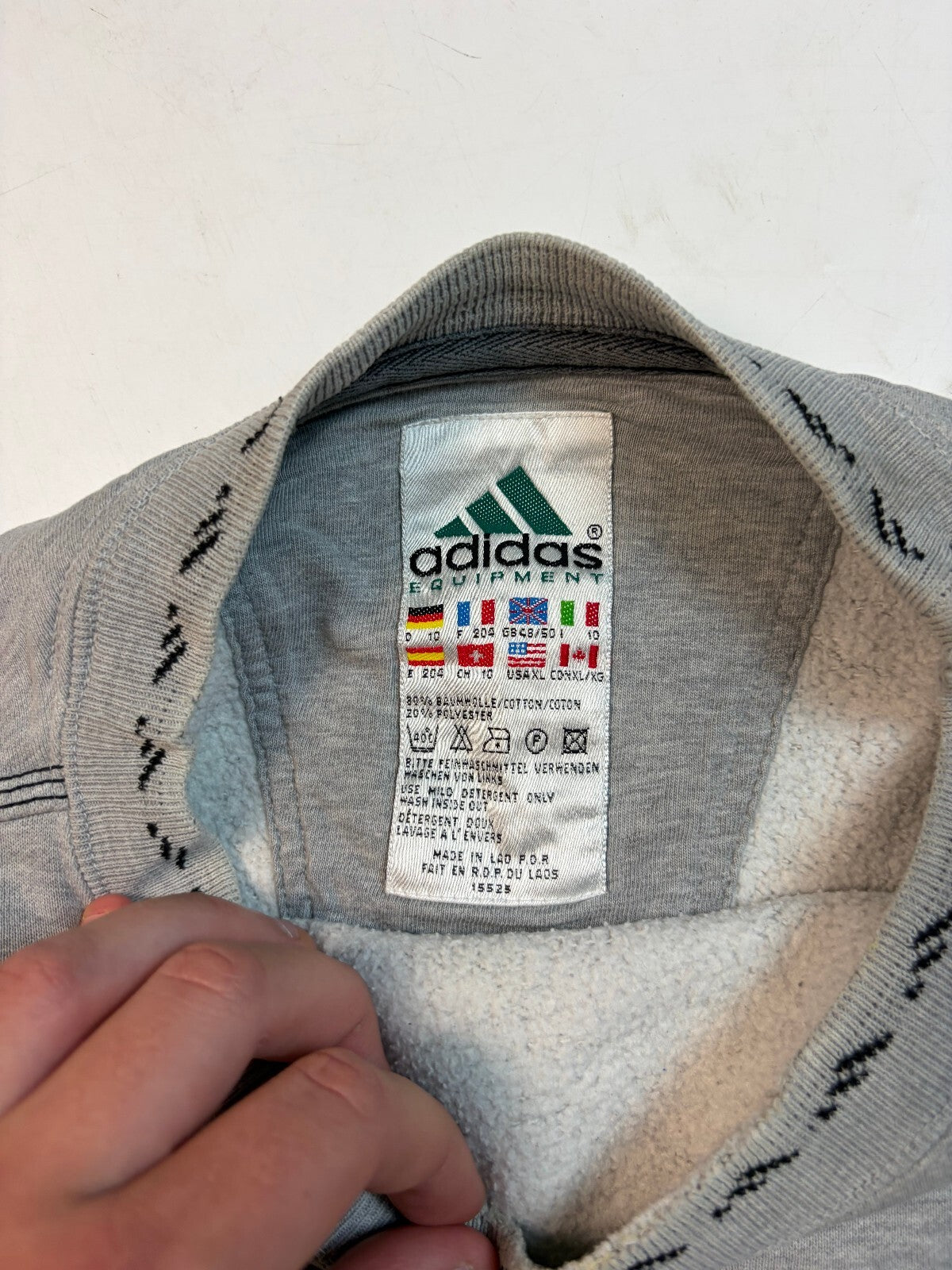 Vintage 90s adidas equipment centre logo sweatshirt (XL)
