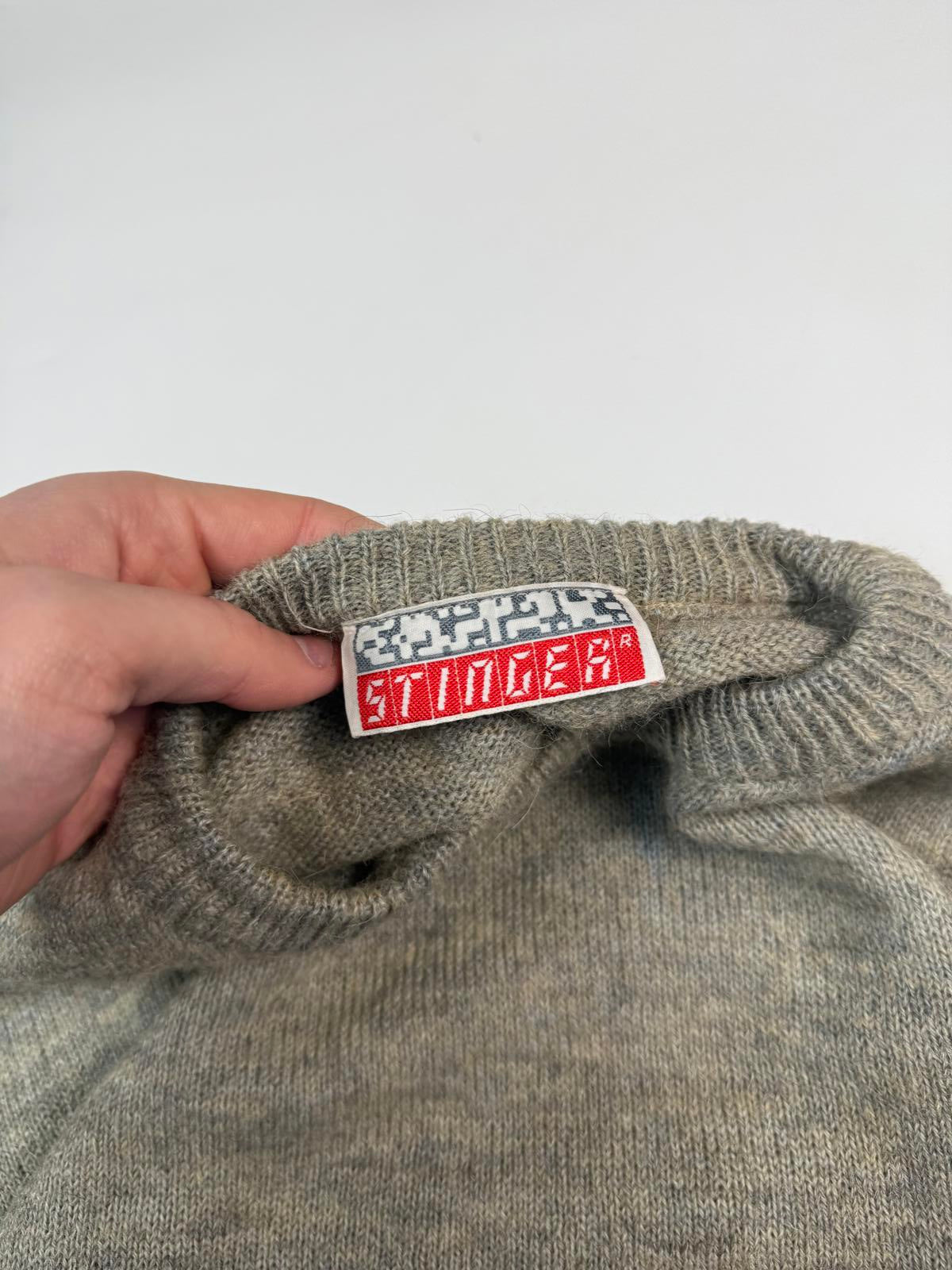 Vintage 90s Abstract golf wool knit sweater (XL)