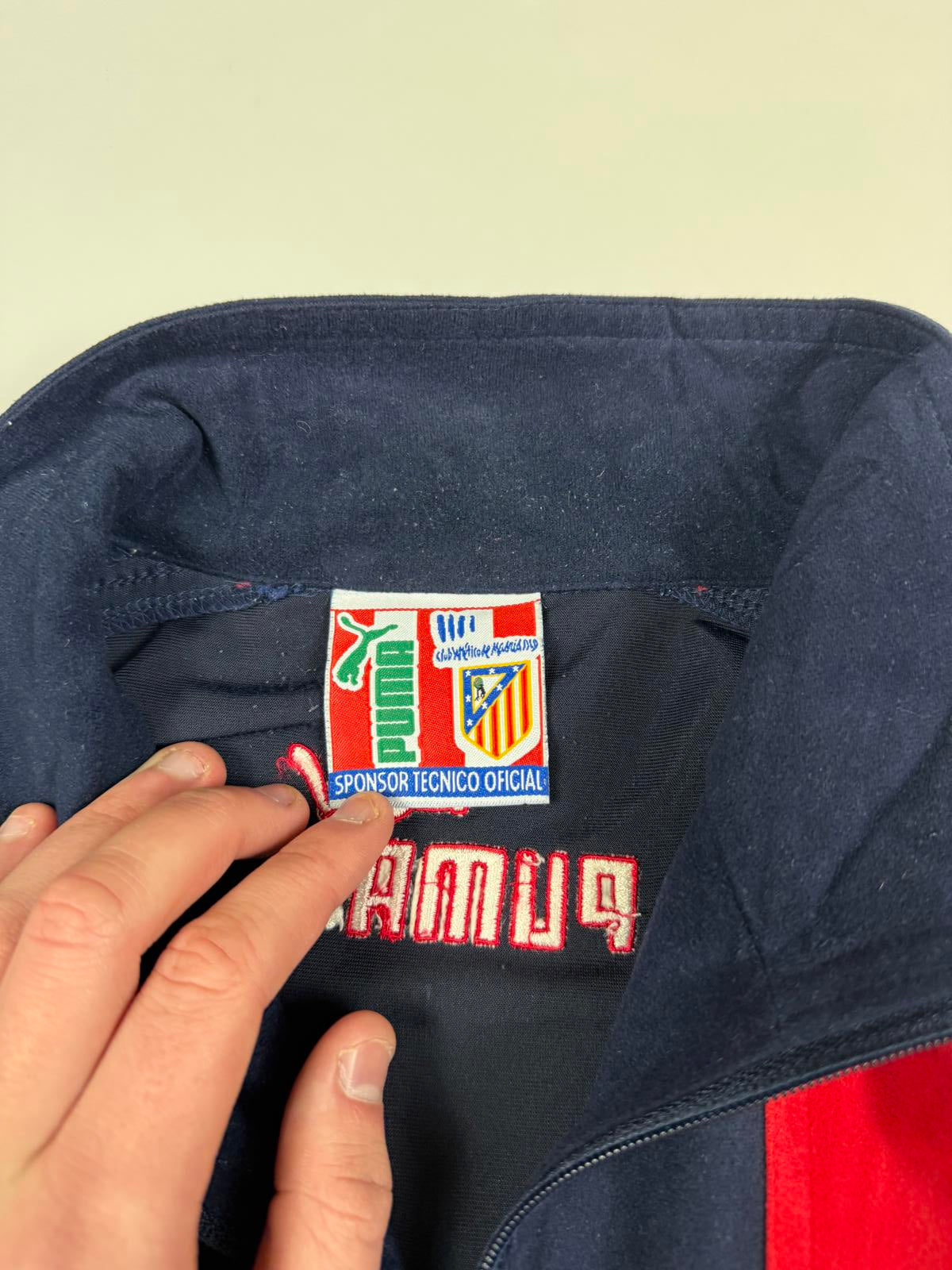 Vintage Atletico Madrid 1994/95 Puma football track jacket (L)
