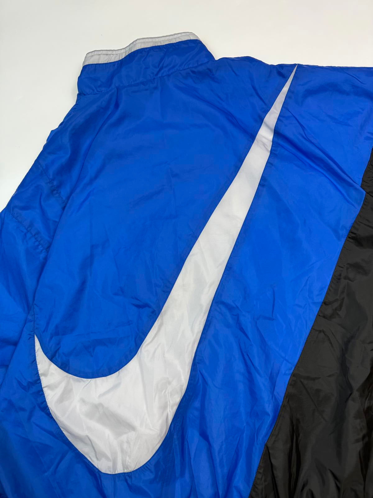 Vintage 90s Nike colour block big swoosh track jacket (L)