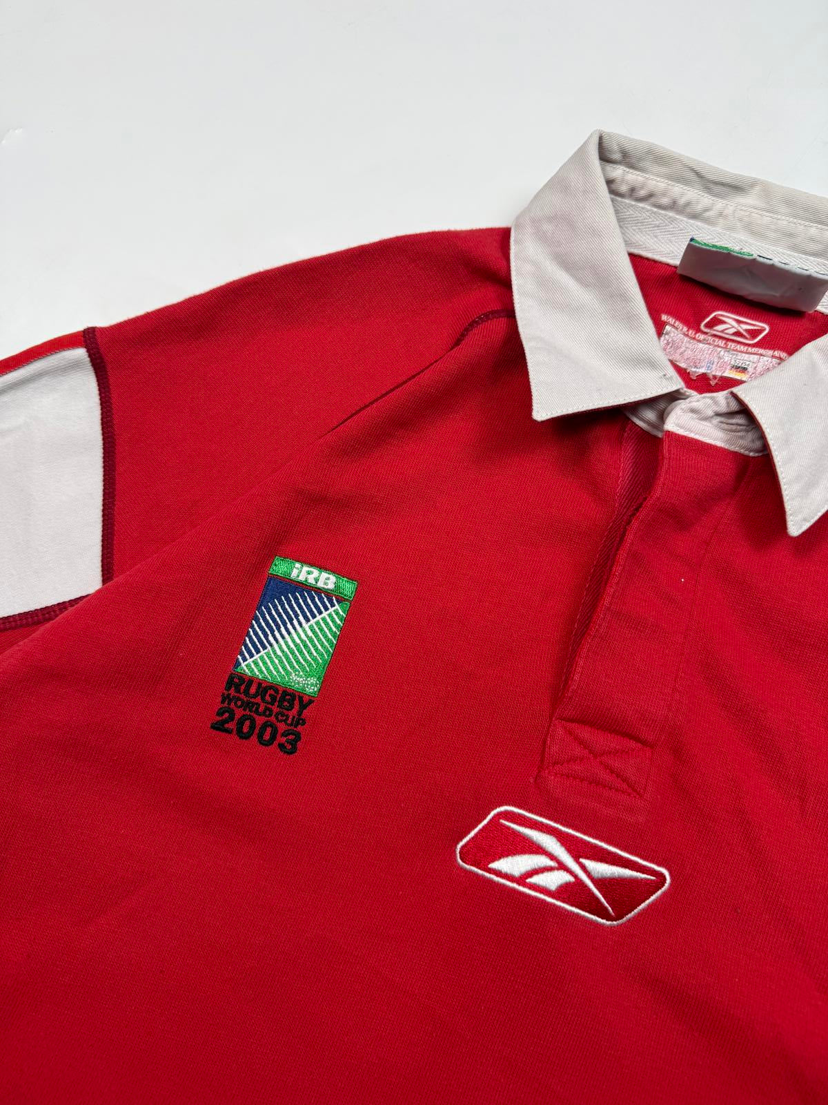 Vintage Wales 2003 world cup Reebok rugby union shirt (XL)