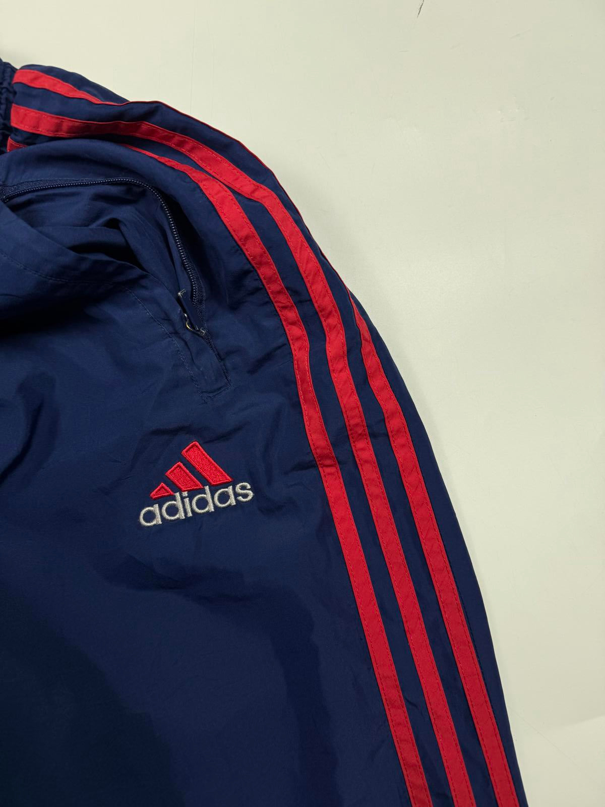 Vintage 90s adidas side stripe baggy track pants (XL)