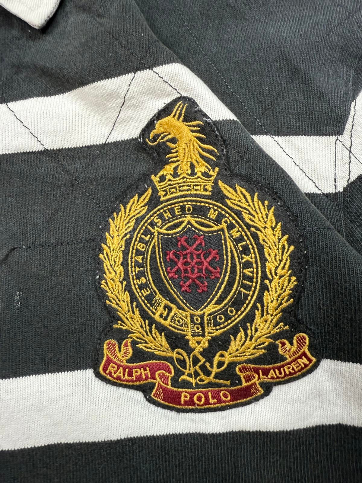 Vintage Polo Ralph Lauren striped rugby polo shirt (XL)