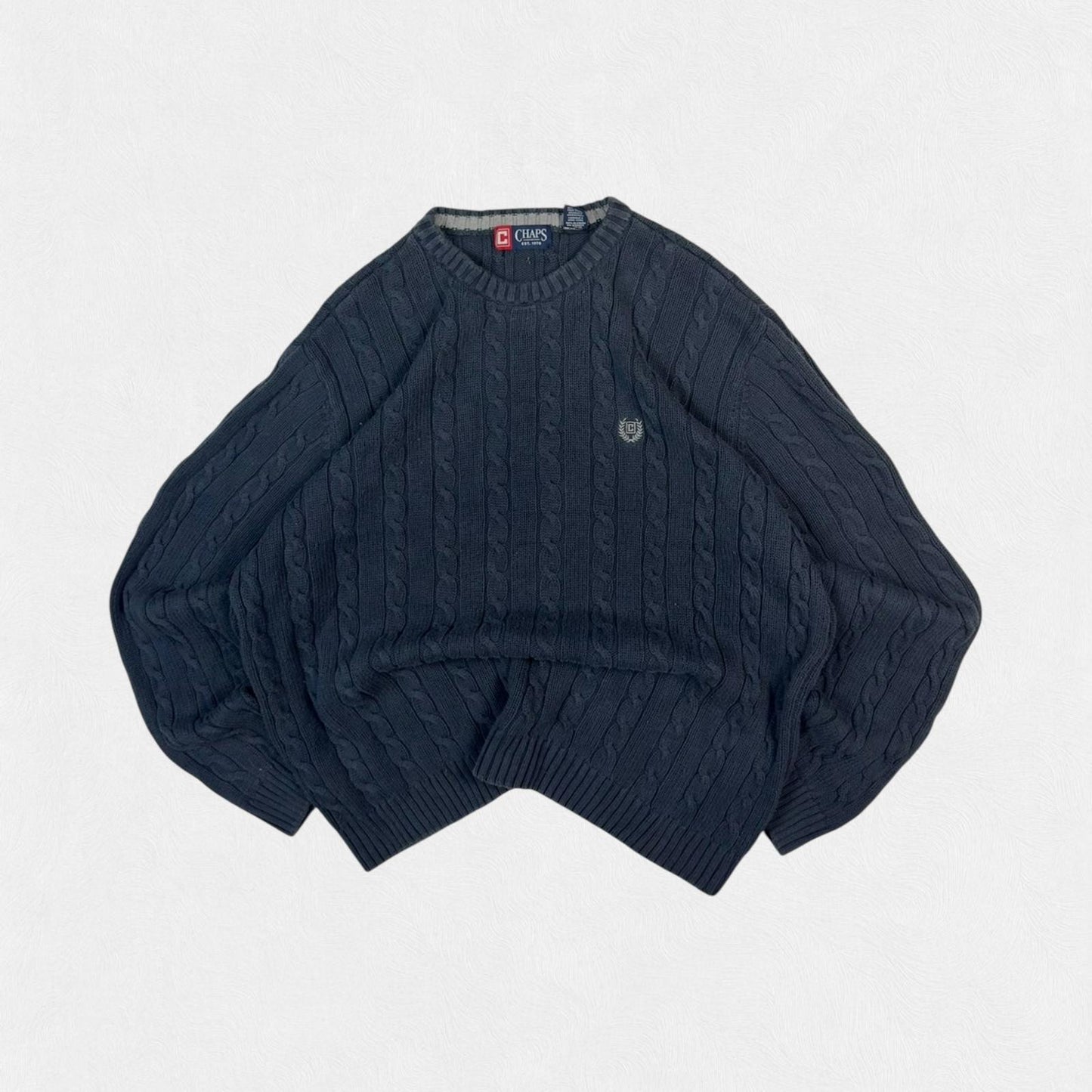 Vintage Chaps fisherman ribbed knit sweater (XL)