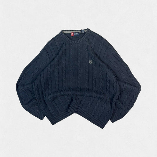 Vintage Chaps fisherman ribbed knit sweater (XL)