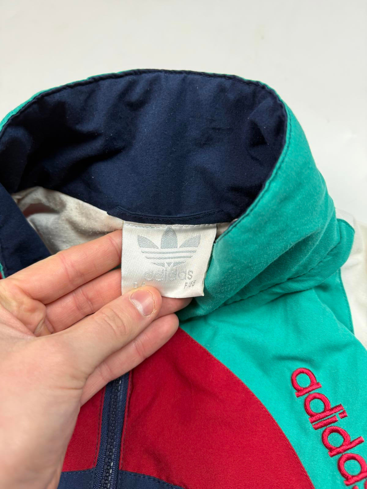 Vintage 90s adidas originals colour block track jacket (S)