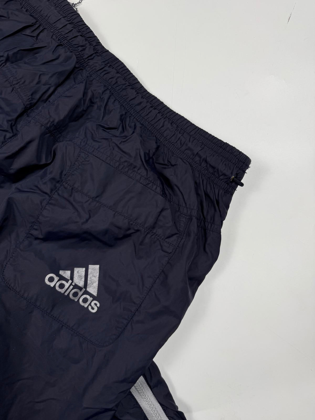Vintage Adidas side stripe baggy track pants (L)