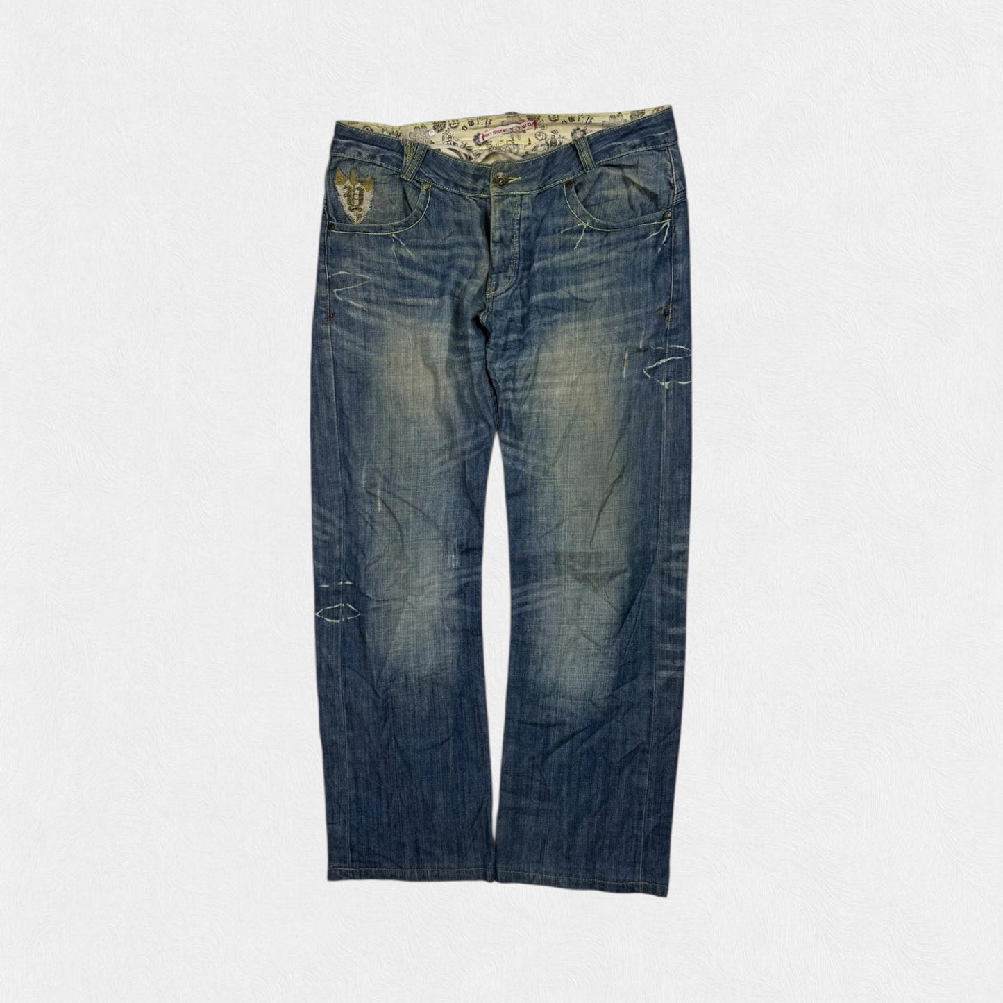 Vintage Y2K baggy hip hop Jeans (W34)