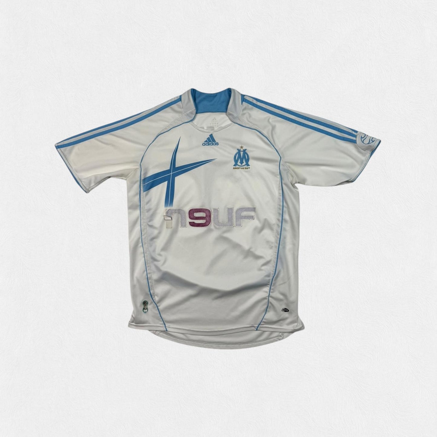 Vintage OIympique Marseille 2006/07 Ribery Adidas football shirt (M)
