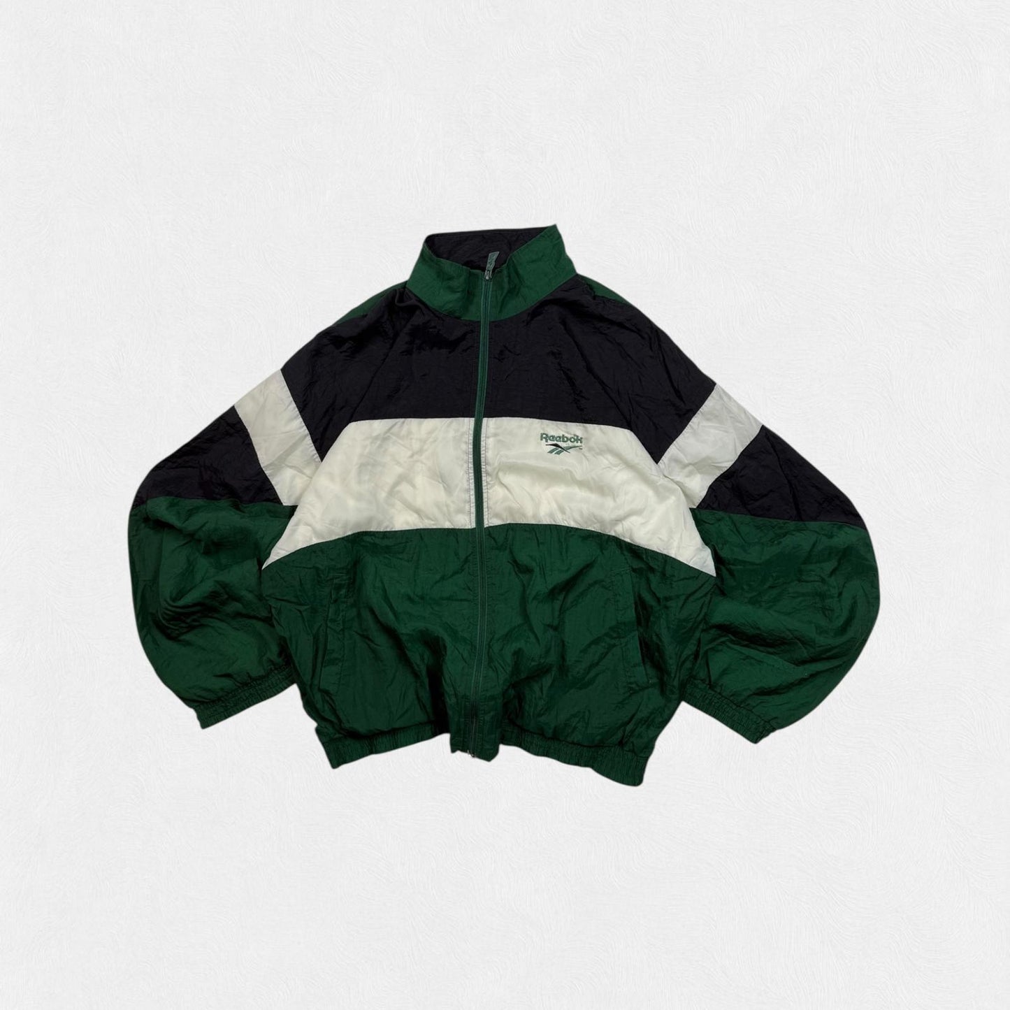 Vintage 90s Reebok colour block shell track jacket (L)