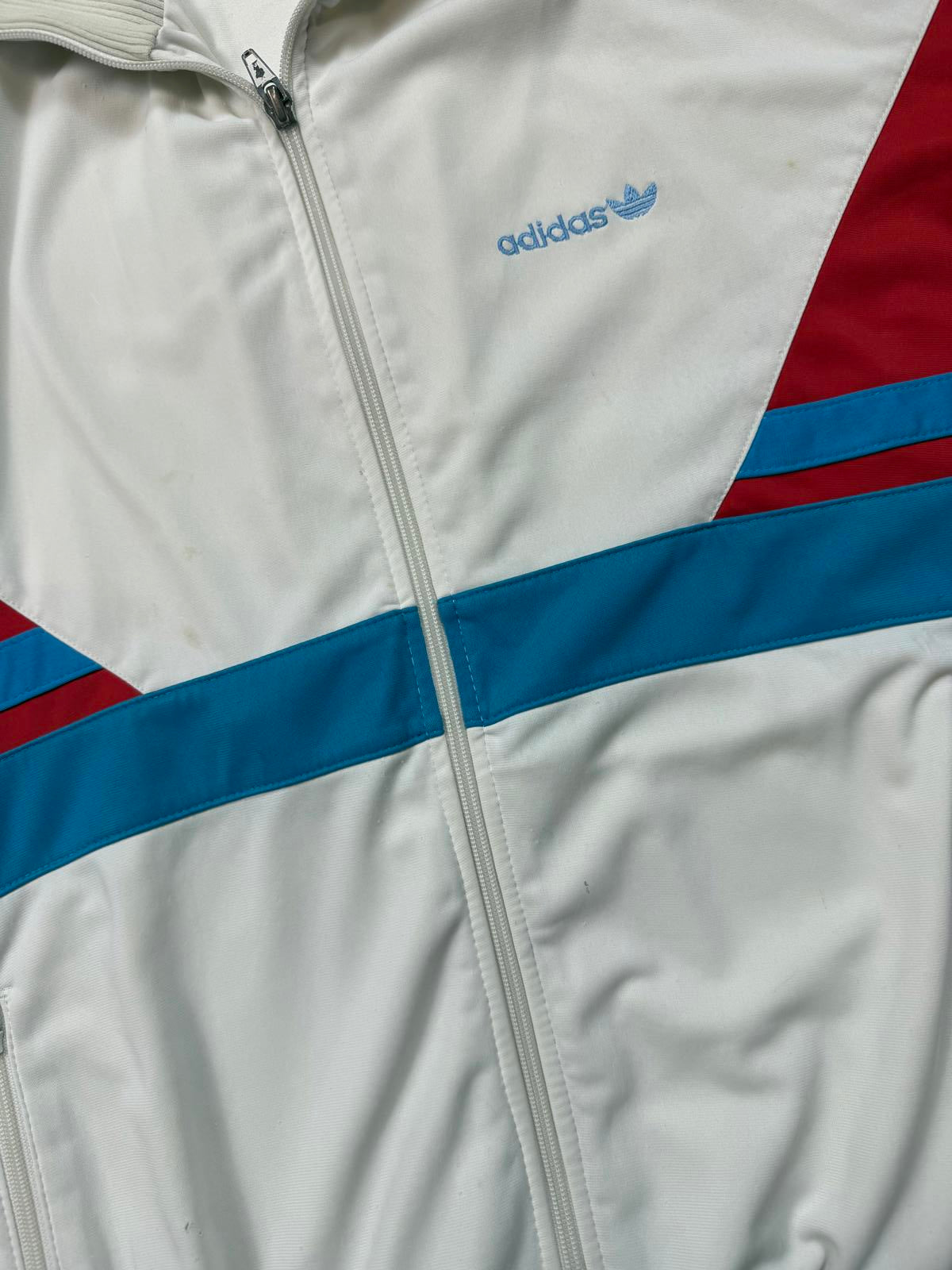 Vintage 80s Adidas originals colour block track top (M)