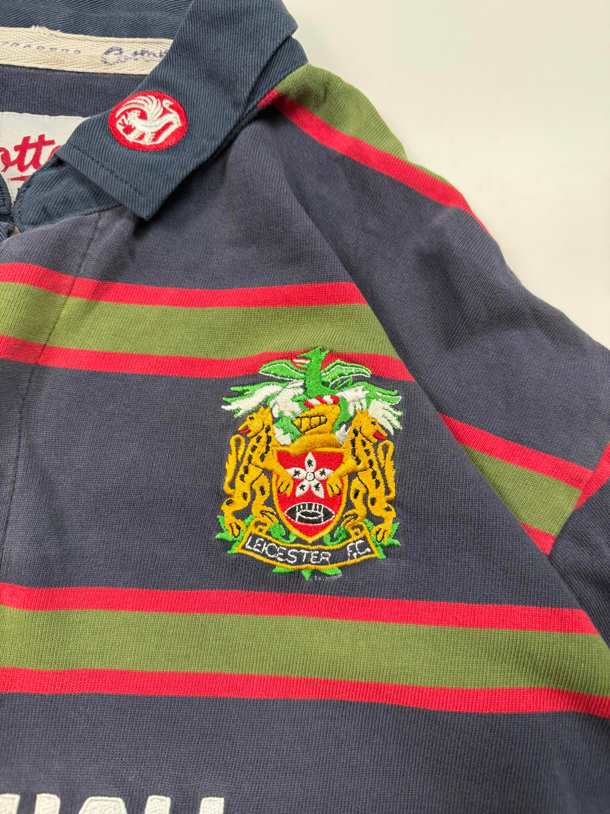Vintage Leicester Tigers 1999-01 Cotton Traders away rugby shirt (XL)