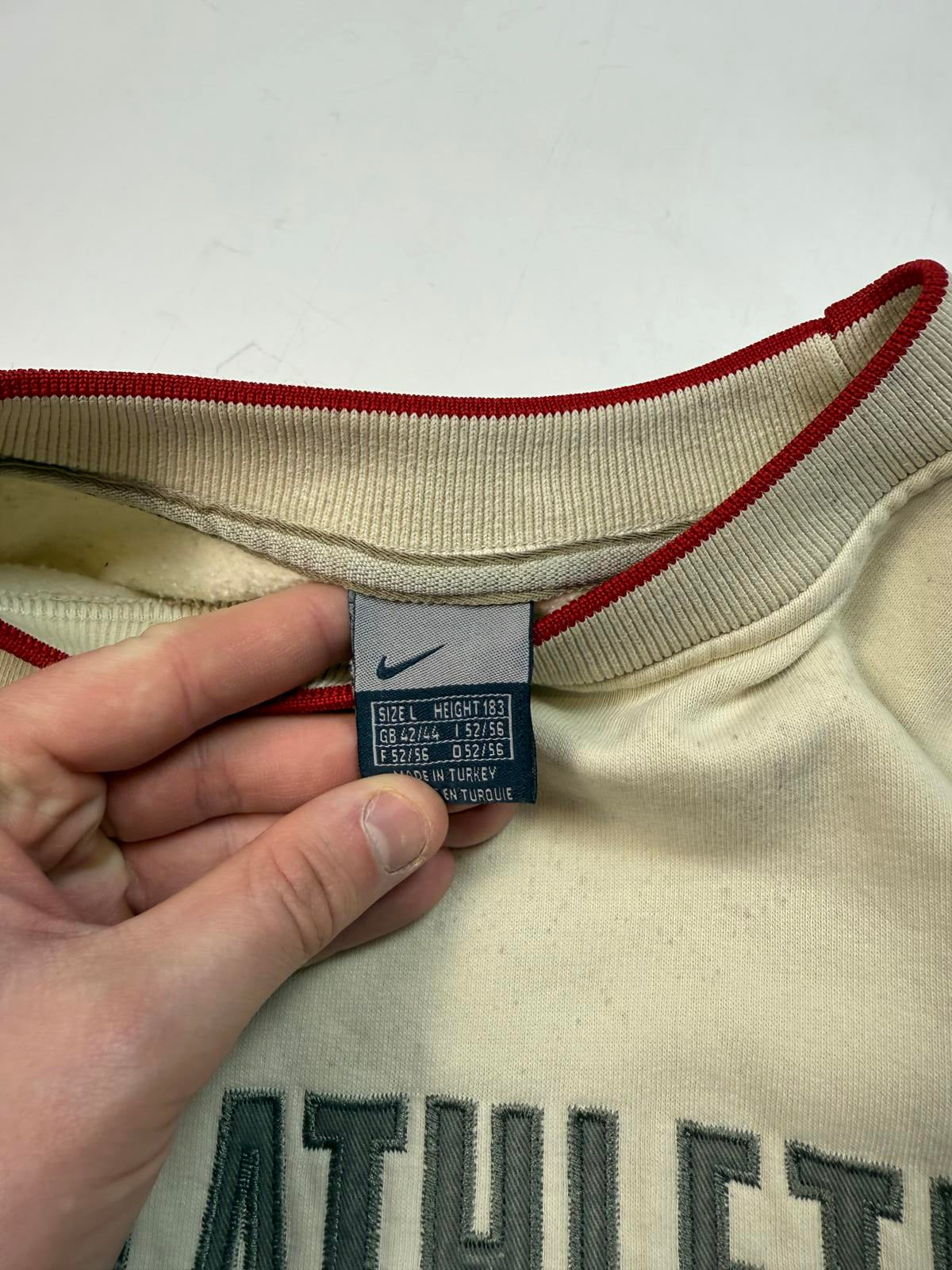 Vintage Nike athletic spell out sweatshirt (L)