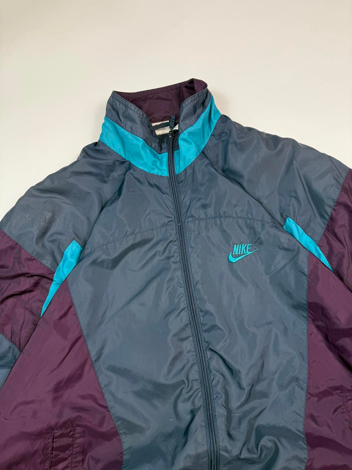 Vintage 90s Nike colour block track jacket (L)