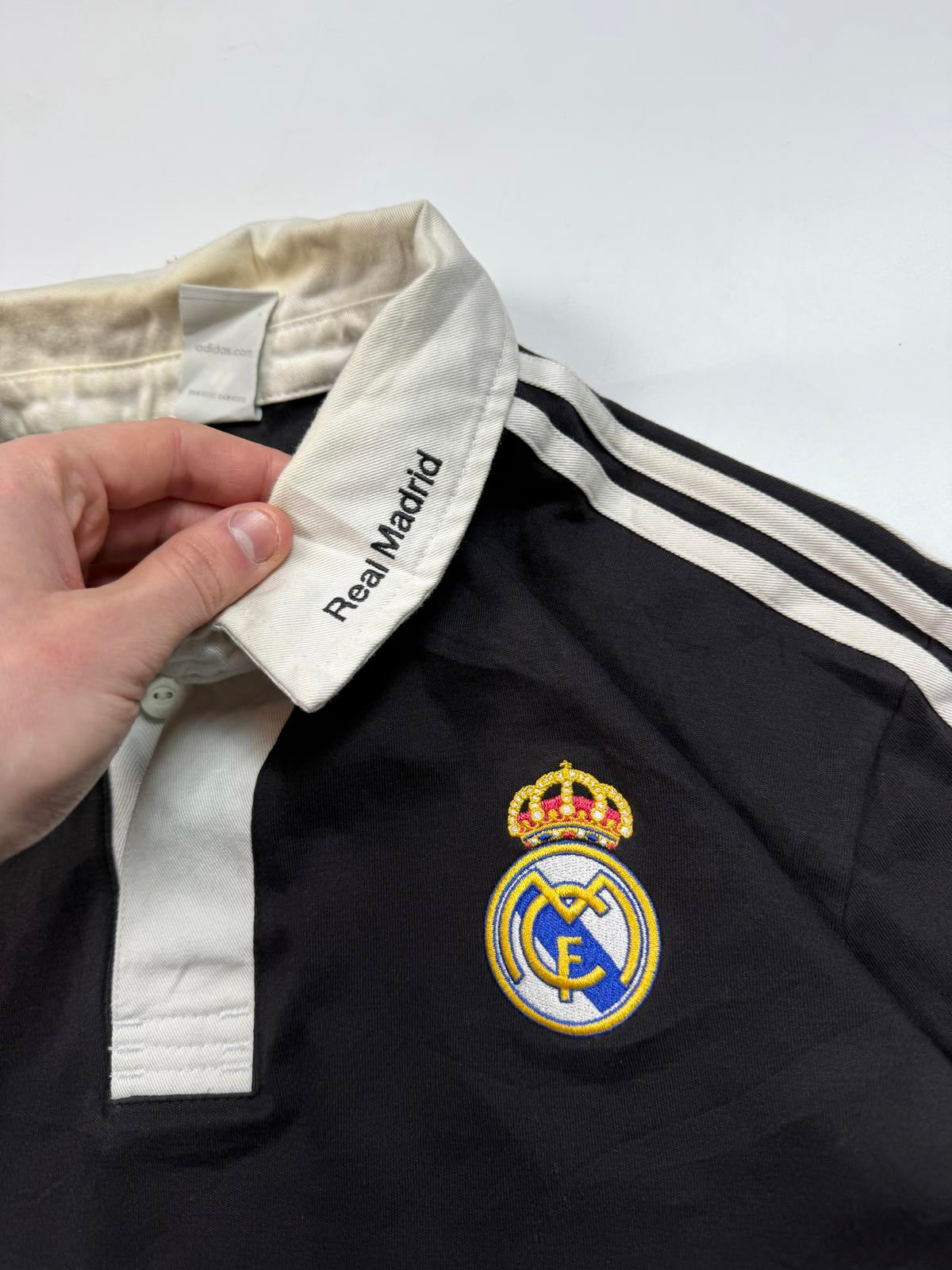 Vintage Real Madrid 2004/05 Adidas football rugby polo shirt (L)