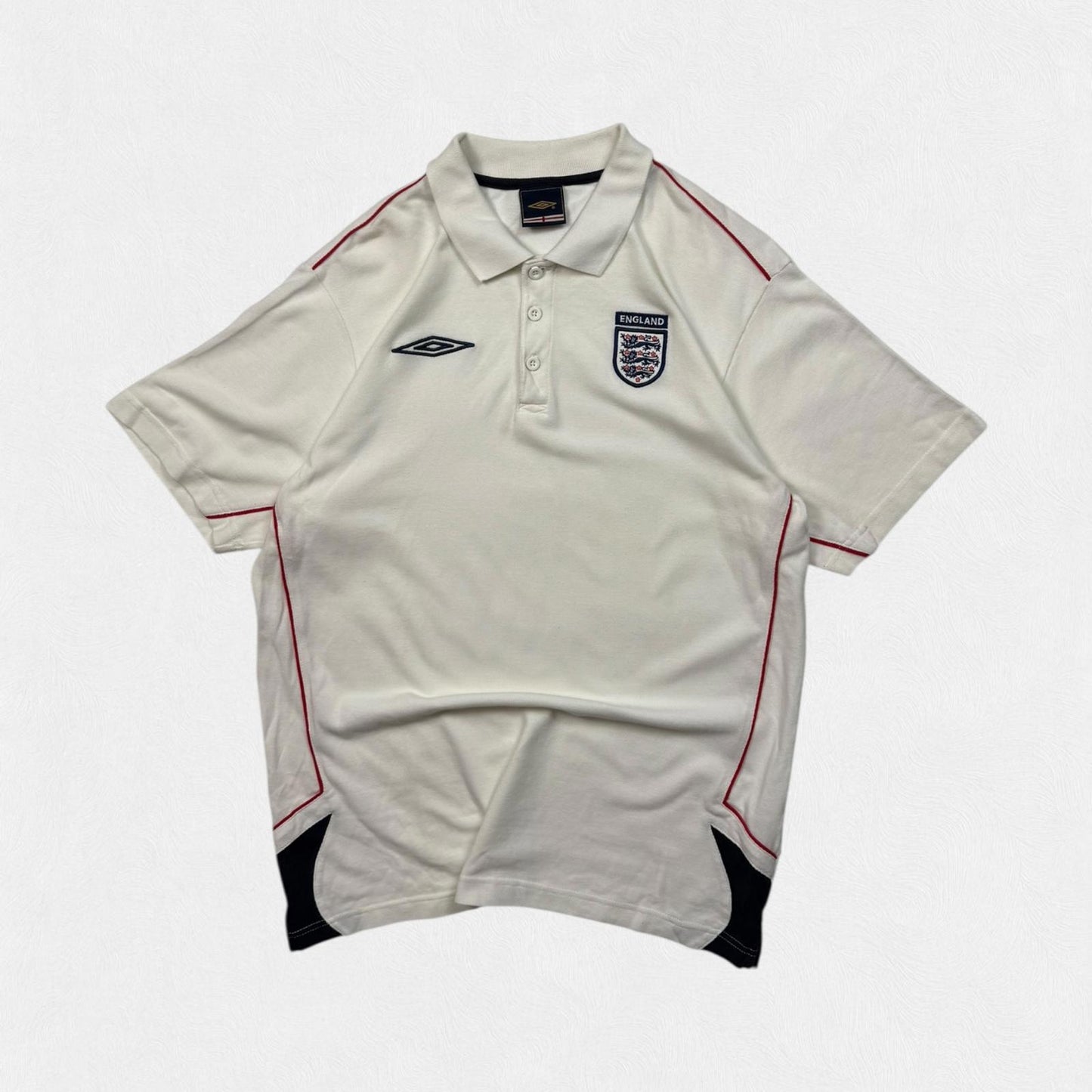 Vintage England 2000-02 Umbro football polo shirt (L)