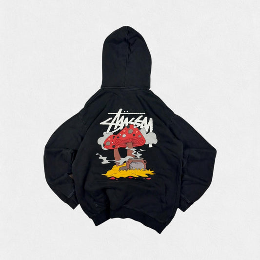 Stussy mushroom graphic hoodie (S)