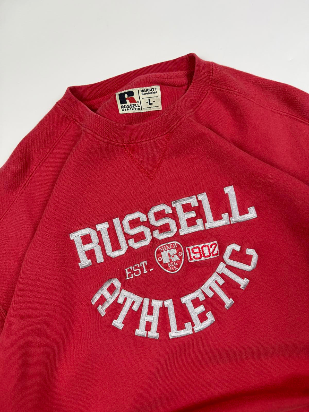 Vintage Russell athletic spell out sweatshirt (L)