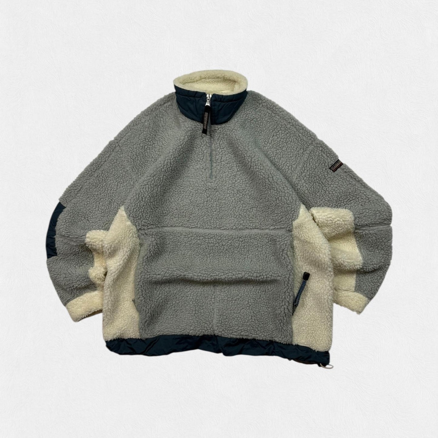 Vintage Napapijri deep pile quarter zip fleece (S)