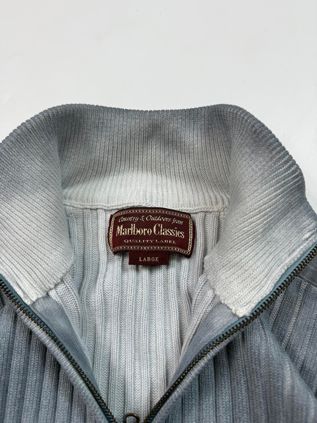 Vintage Marlboro classics quarter zip fisherman knit sweater (L)