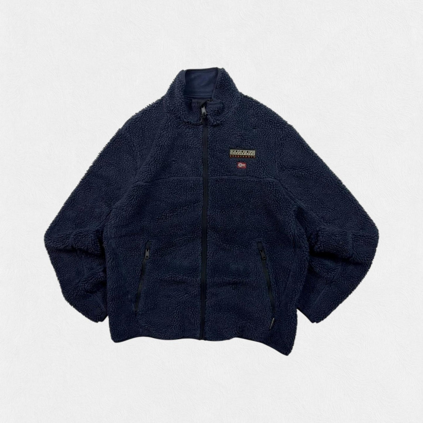 Vintage Napapijri deep pile sherpa fleece (M)