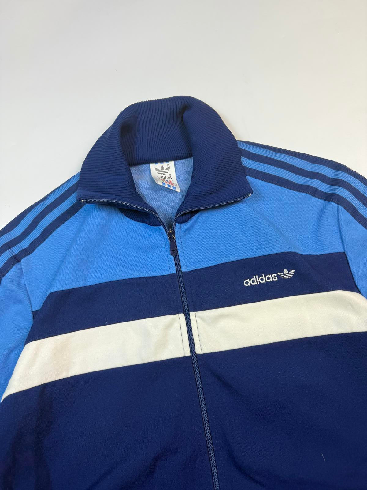 Vintage 80s Adidas originals colour block track top (M)