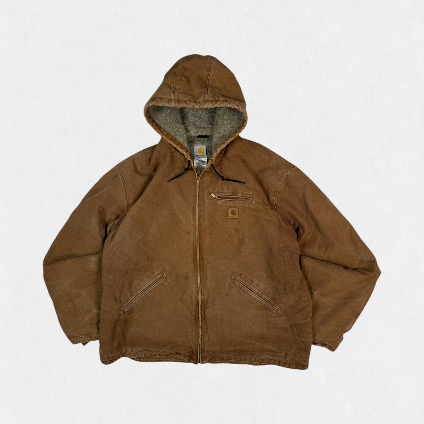 Carhartt fleece lined hooded workwear jacket (XXL)