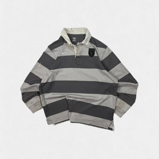 Vintage Nike striped rugby polo shirt (XL)