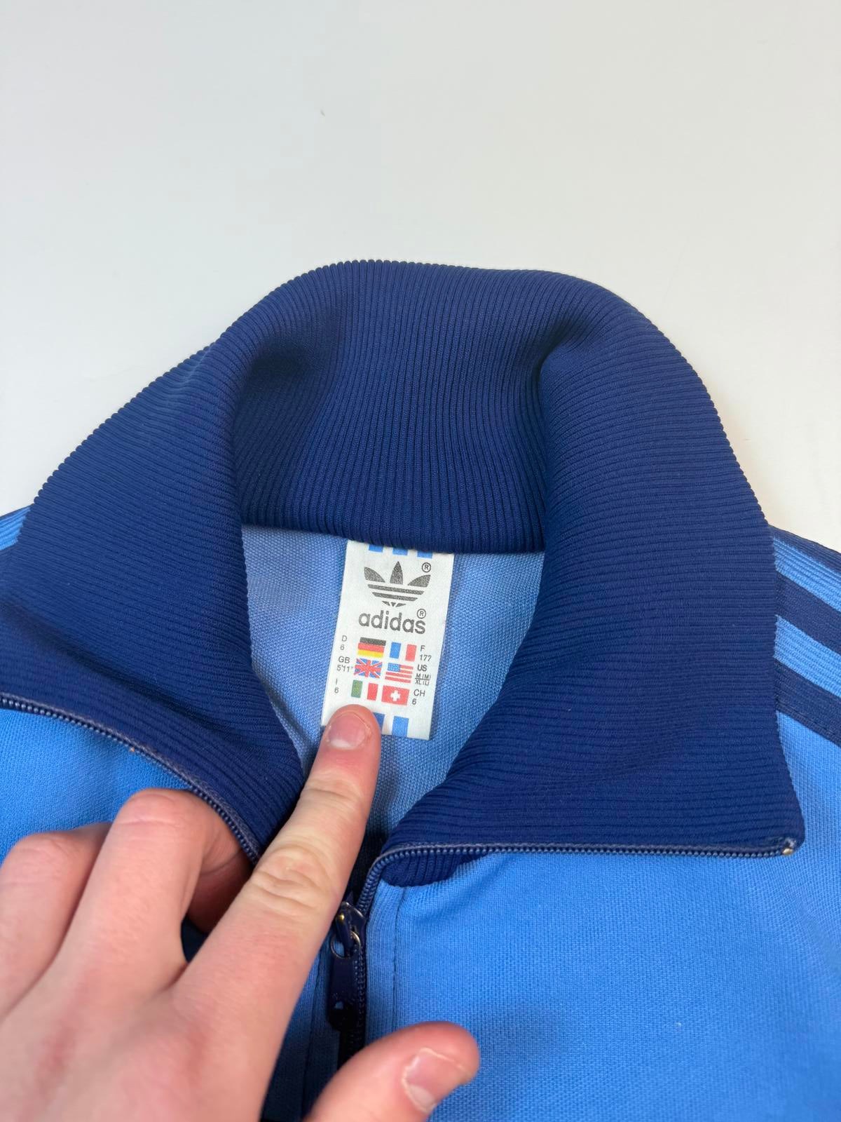 Vintage 80s Adidas originals colour block track top (M)