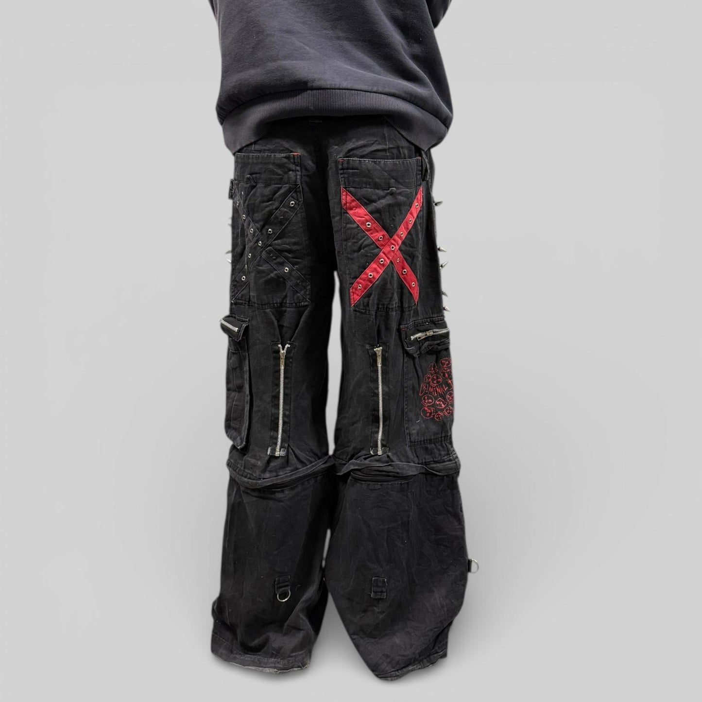 Vintage Criminal damage goth punk baggy Jeans (W32)