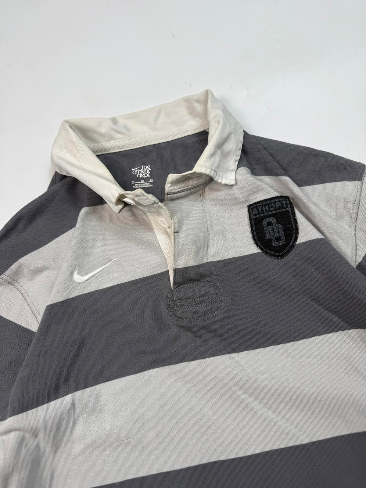 Vintage Nike striped rugby polo shirt (XL)