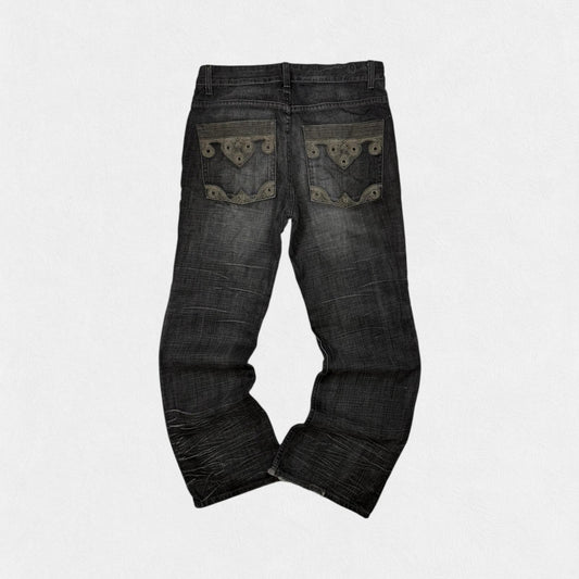 Vintage Y2K baggy bootcut hip hop Jeans (W32)