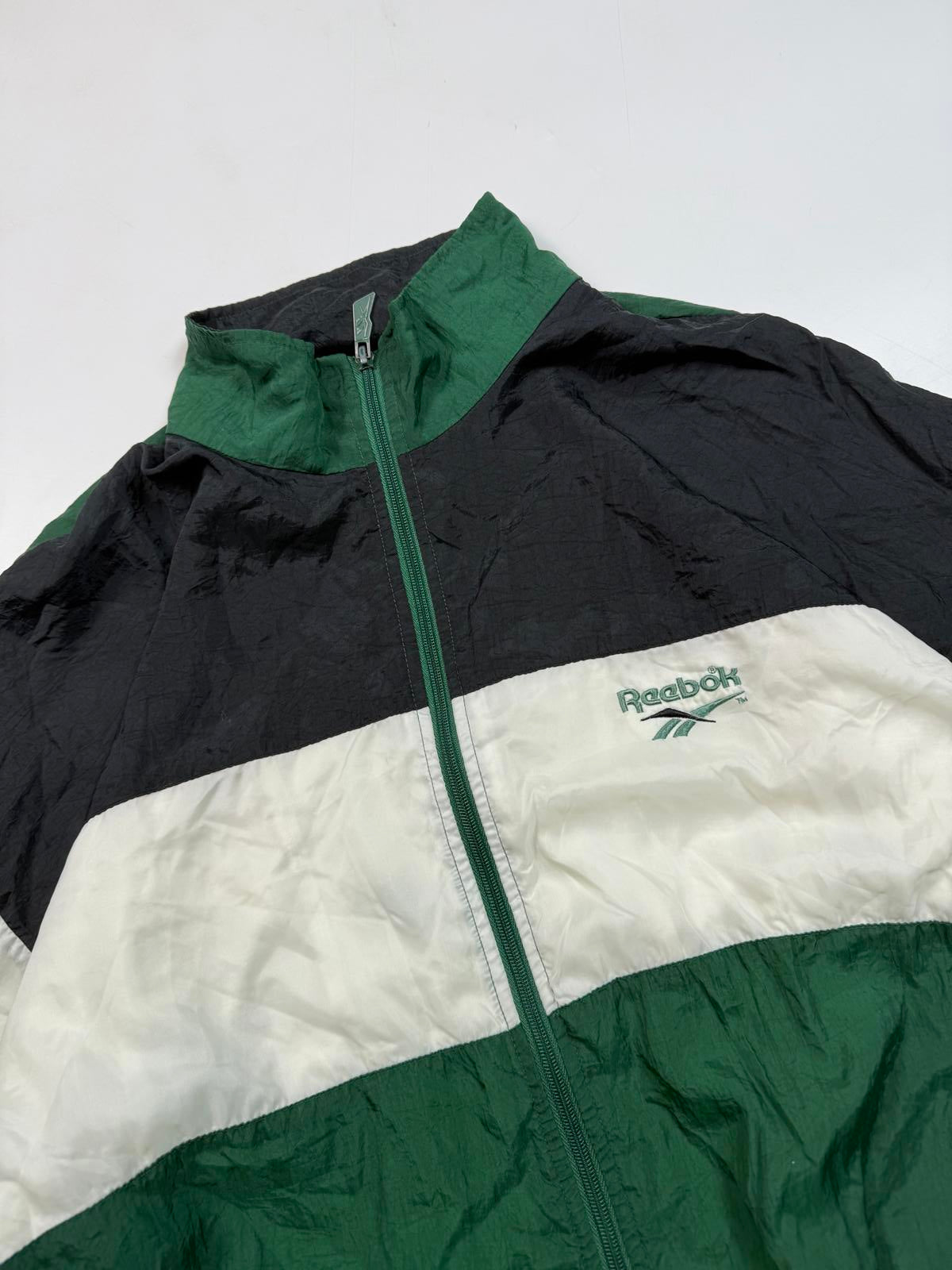 Vintage 90s Reebok colour block shell track jacket (L)