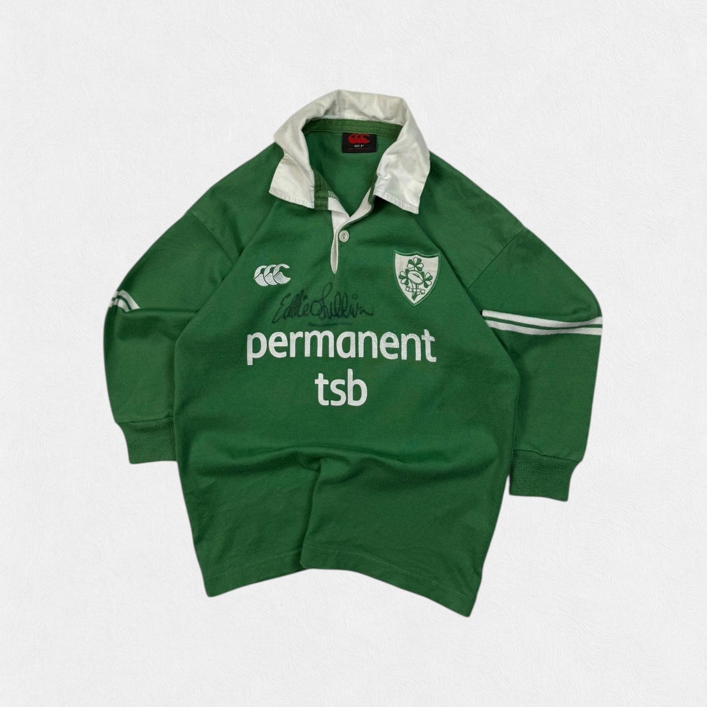 Vintage Ireland 2002-04 Canterbury signed rugby shirt (W8)