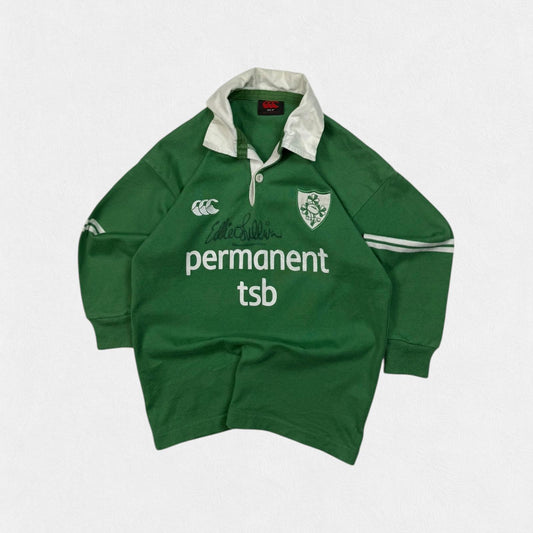 Vintage Ireland 2002-04 Canterbury signed rugby shirt (W8)