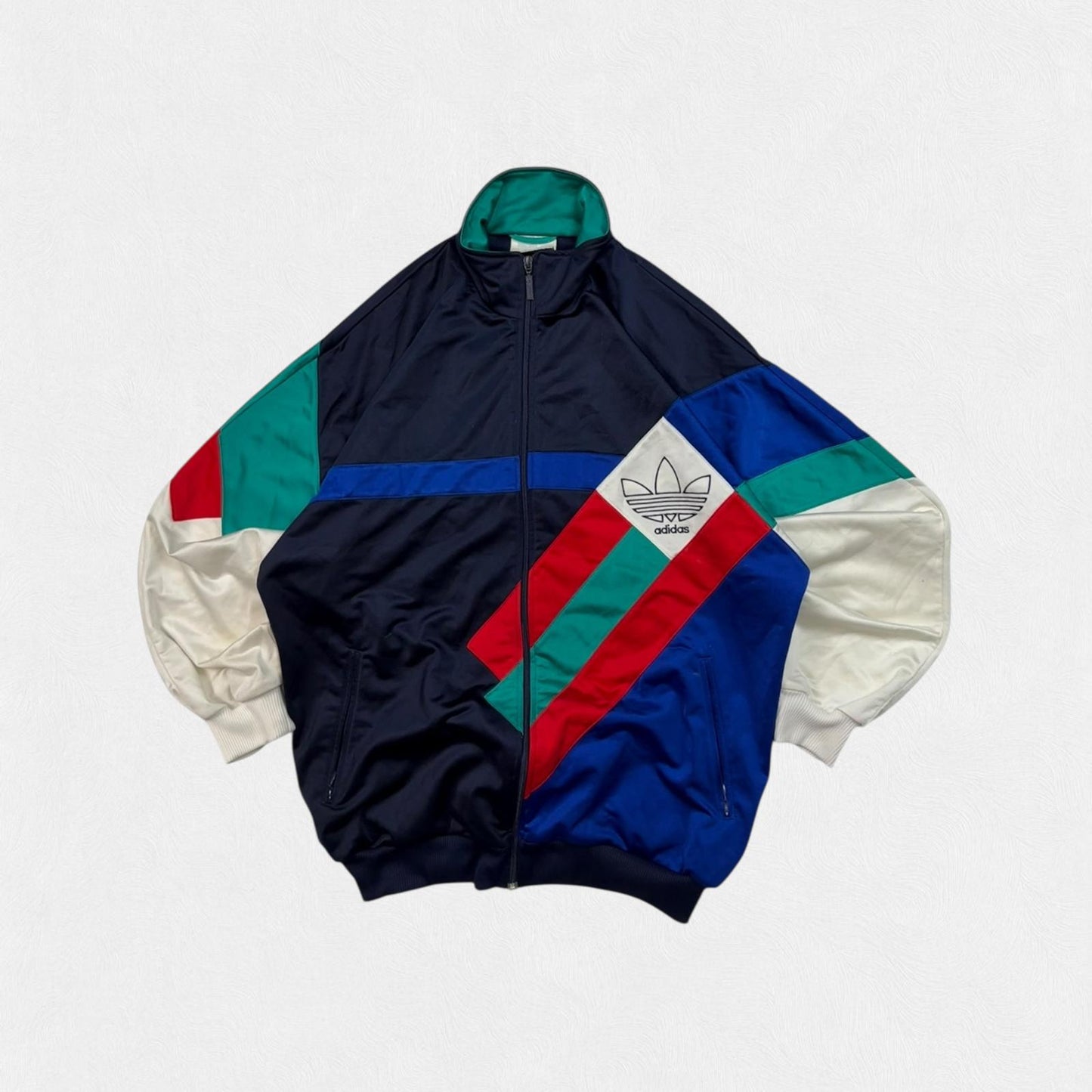 Vintage 90s adidas originals colour block track jacket (L)