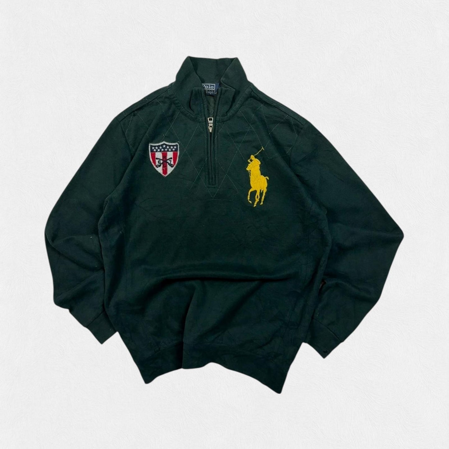 Vintage Polo Ralph Lauren big pony quarter zip sweatshirt (M)