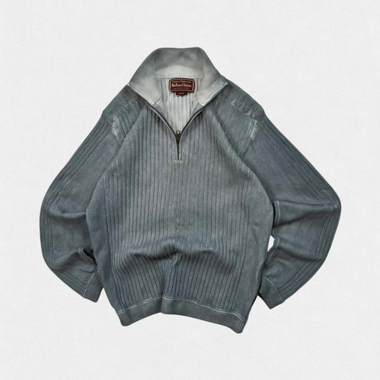 Vintage Marlboro classics quarter zip fisherman knit sweater (L)
