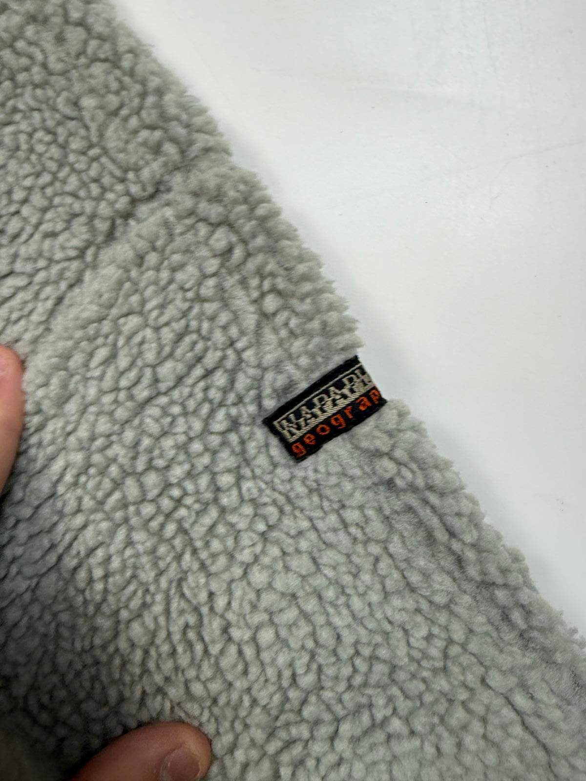 Vintage Napapijri deep pile quarter zip fleece (S)