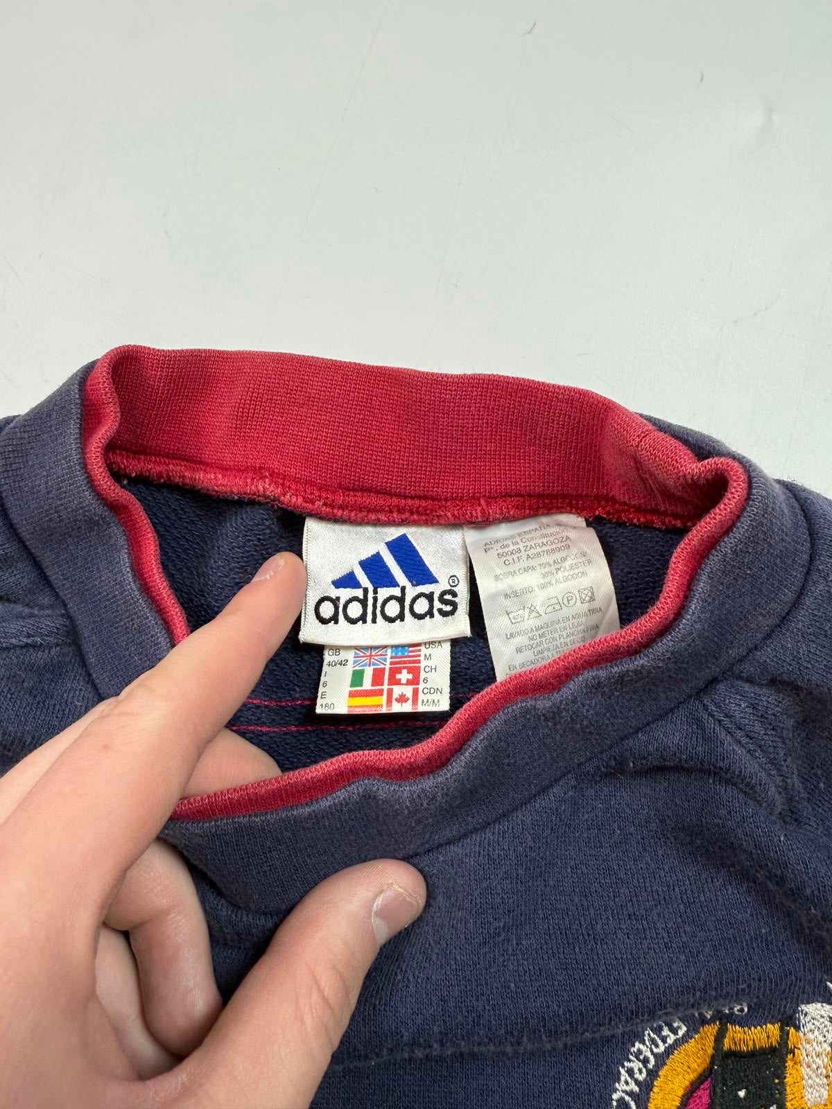 Vintage Spain 1998-00 Adidas football sweatshirt (M)