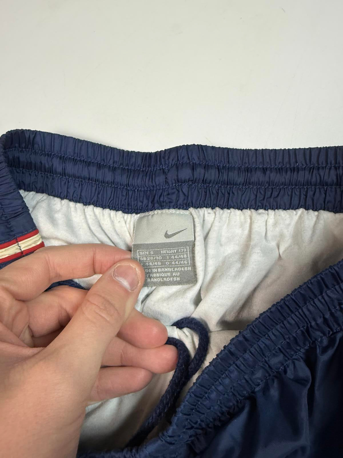 Vintage Nike side stripe baggy track pants (S)
