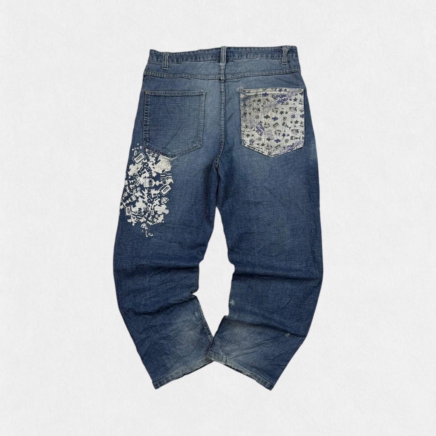 Vintage Y2K baggy hip hop Jeans (W38)