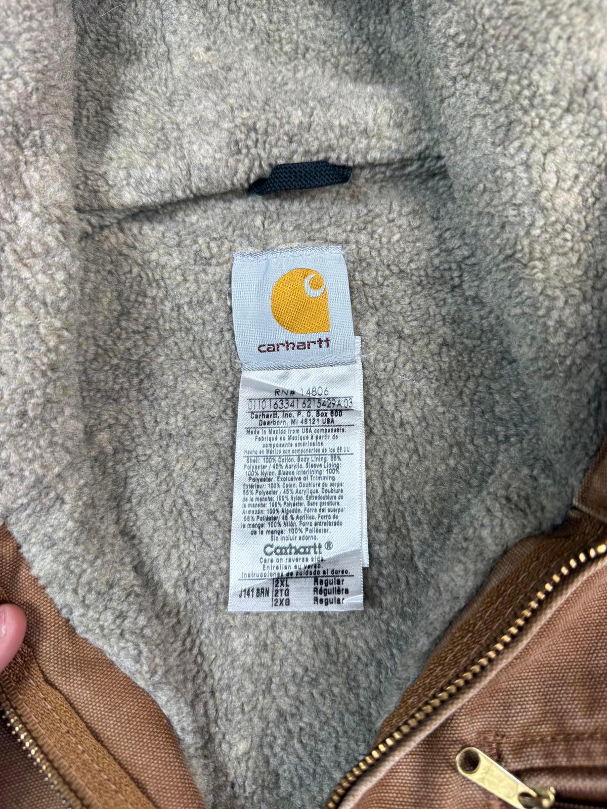 Carhartt fleece lined hooded workwear jacket (XXL)