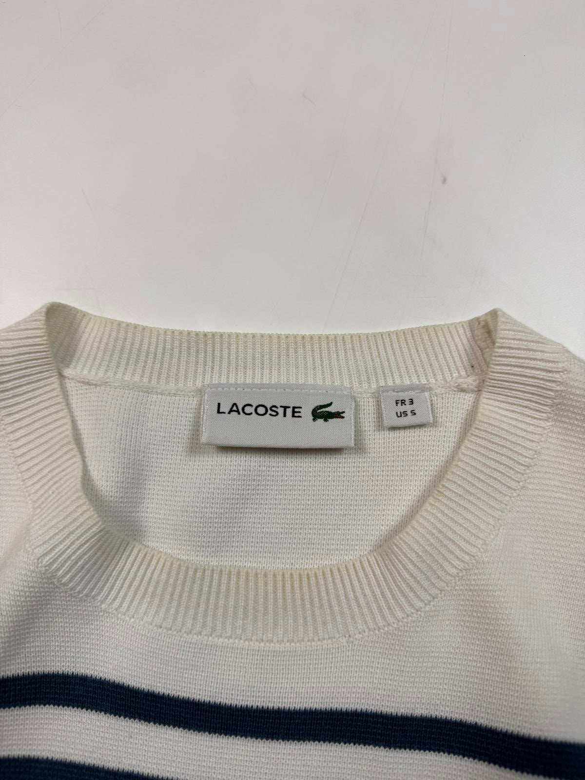 Lacoste striped knit sweater (S)