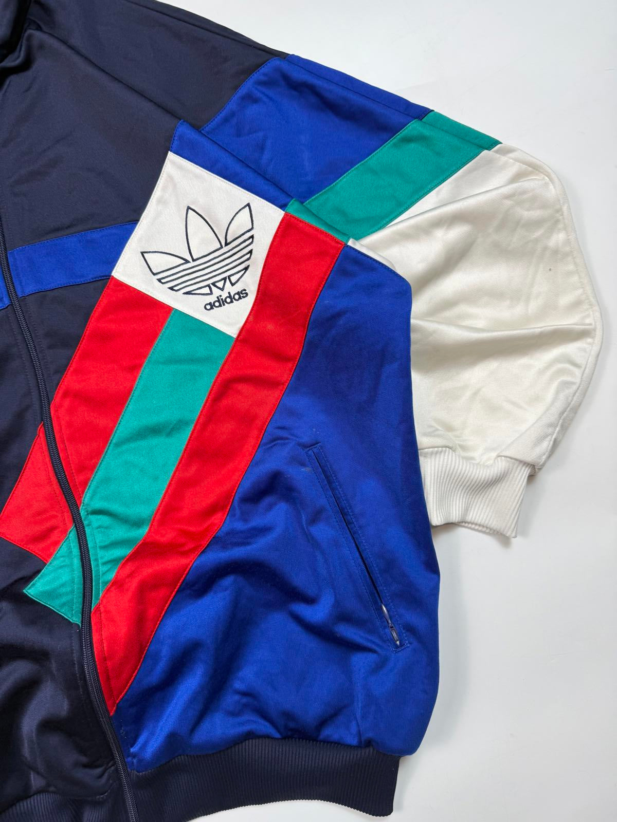 Vintage 90s adidas originals colour block track jacket (L)