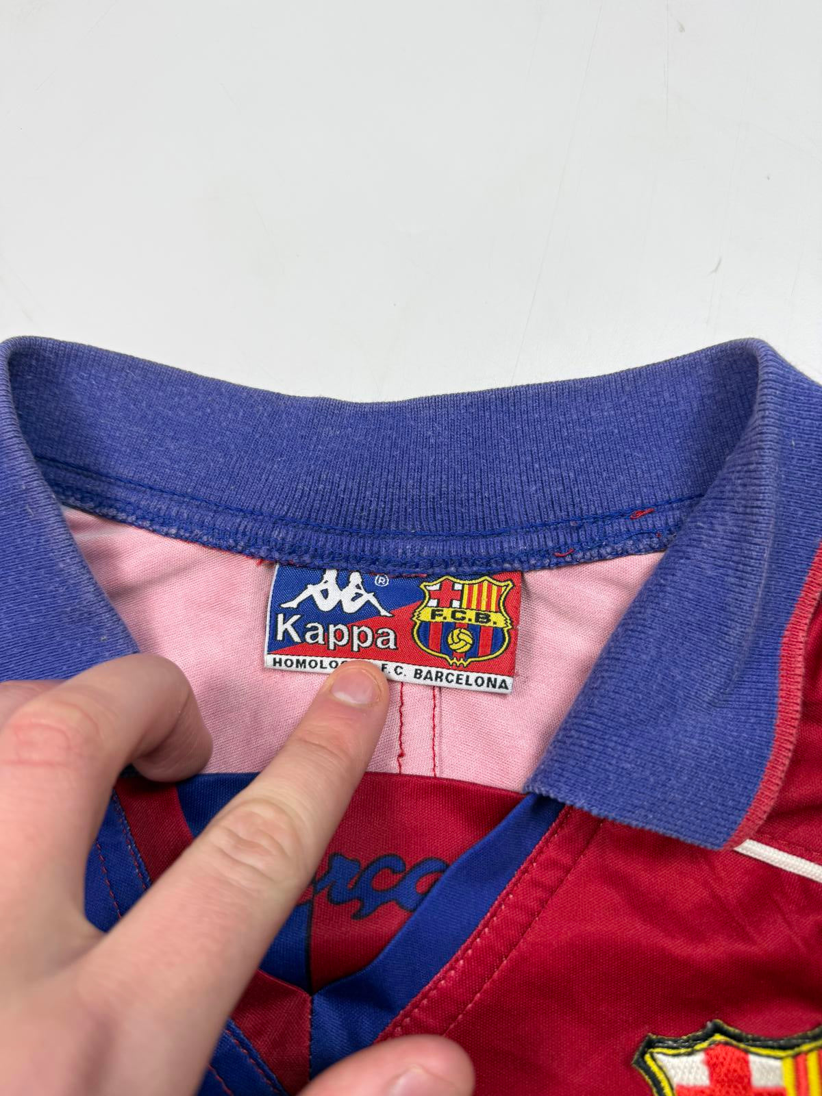 Vintage Barcelona 1992-95 Kappa home football shirt (L)