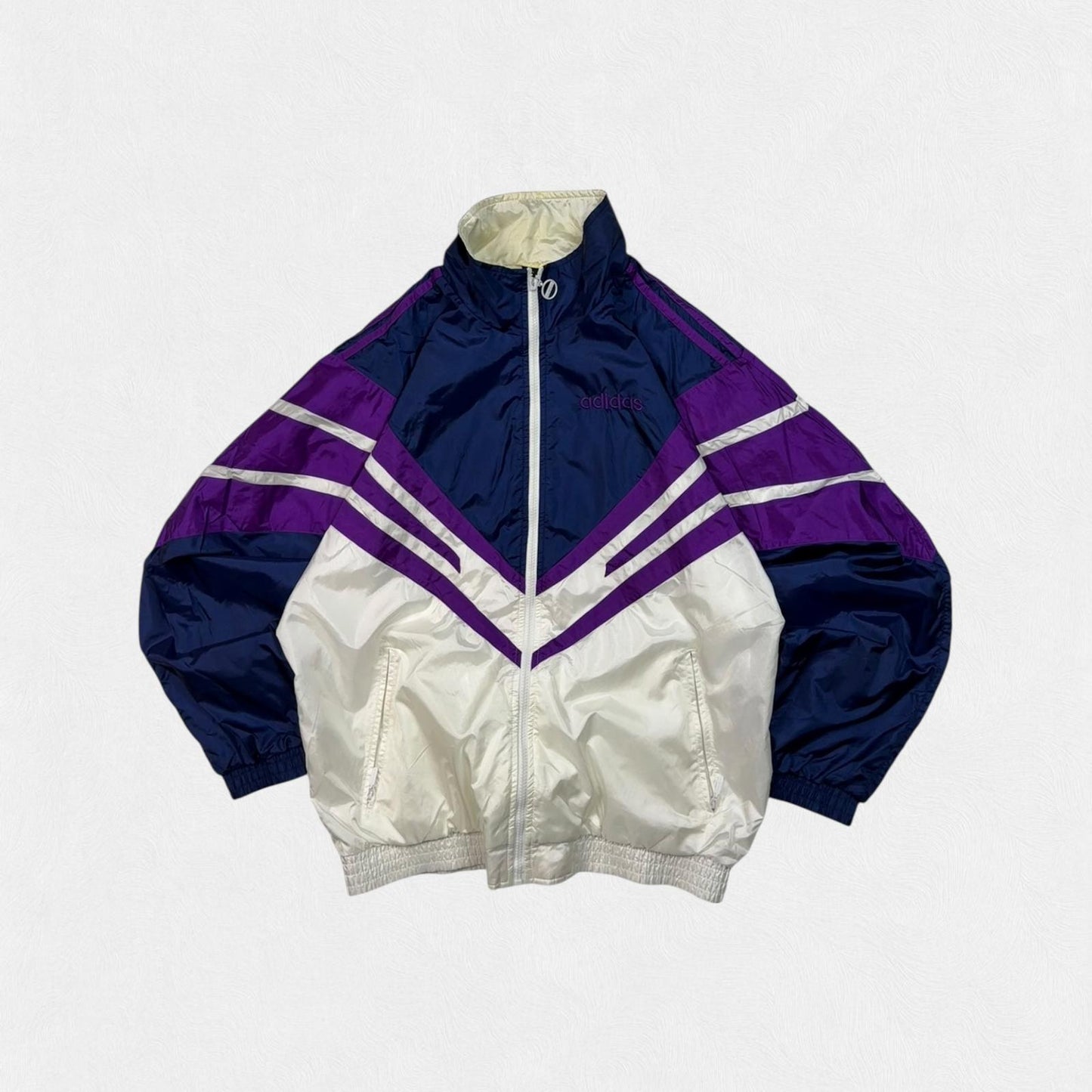 Vintage 90s Adidas originals colour block shell track jacket (L)