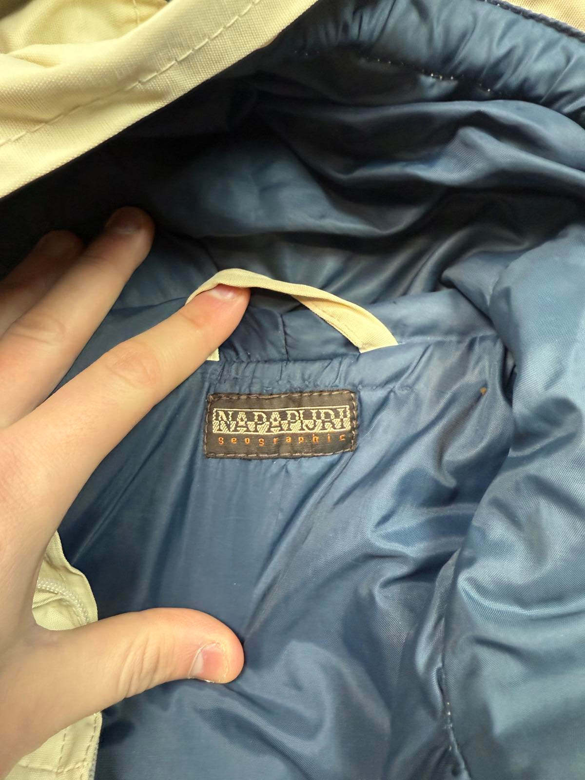 Vintage Napapijri geographic hooded jacket (M)